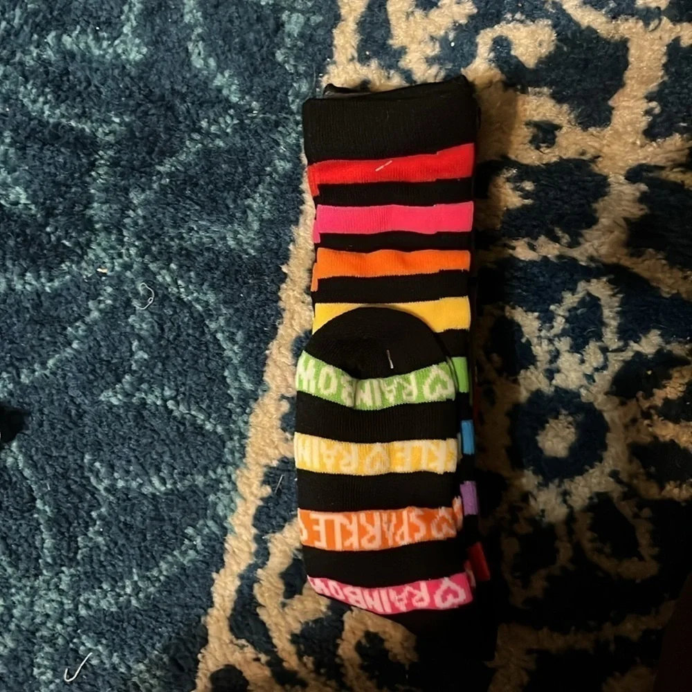 NWT Rainbow High 3 pack knee-high socks Shoe size 9-2.5